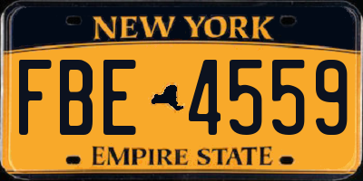 NY license plate FBE4559