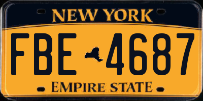 NY license plate FBE4687