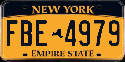 NY license plate FBE4979