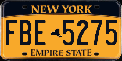 NY license plate FBE5275