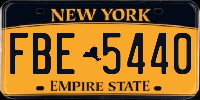 NY license plate FBE5440