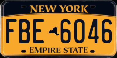 NY license plate FBE6046