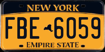 NY license plate FBE6059