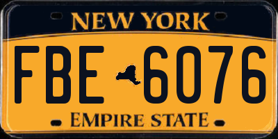 NY license plate FBE6076