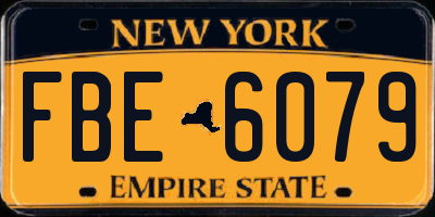 NY license plate FBE6079