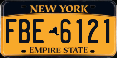 NY license plate FBE6121