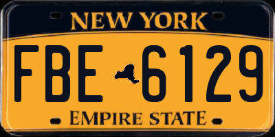 NY license plate FBE6129