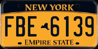 NY license plate FBE6139