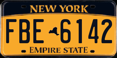 NY license plate FBE6142