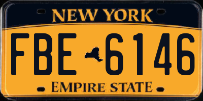 NY license plate FBE6146