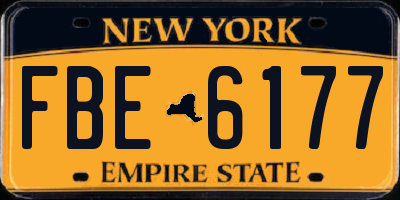 NY license plate FBE6177
