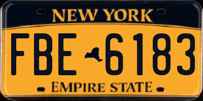 NY license plate FBE6183