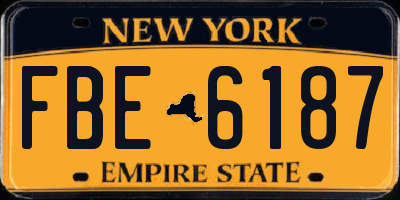 NY license plate FBE6187