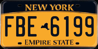 NY license plate FBE6199