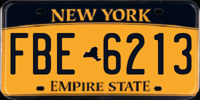 NY license plate FBE6213