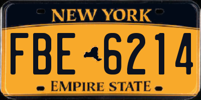 NY license plate FBE6214