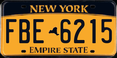 NY license plate FBE6215