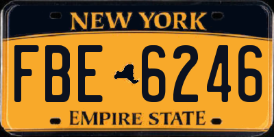 NY license plate FBE6246