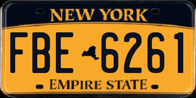 NY license plate FBE6261