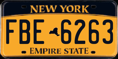 NY license plate FBE6263