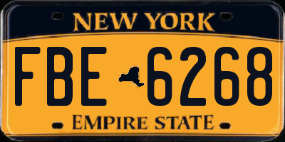 NY license plate FBE6268