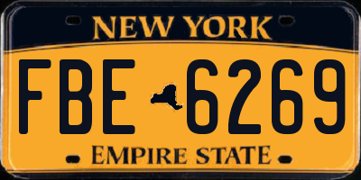 NY license plate FBE6269