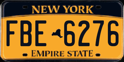 NY license plate FBE6276