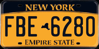 NY license plate FBE6280