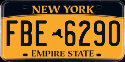 NY license plate FBE6290