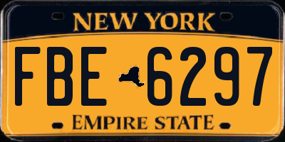 NY license plate FBE6297