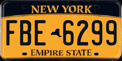 NY license plate FBE6299