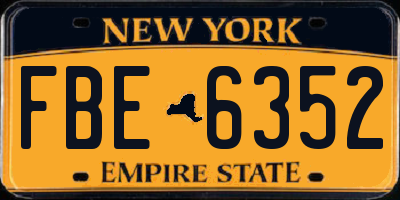 NY license plate FBE6352
