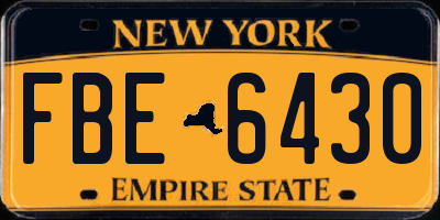 NY license plate FBE6430