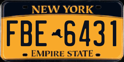 NY license plate FBE6431