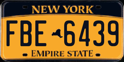 NY license plate FBE6439