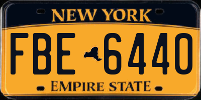 NY license plate FBE6440
