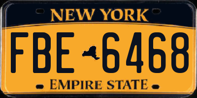 NY license plate FBE6468
