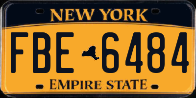 NY license plate FBE6484