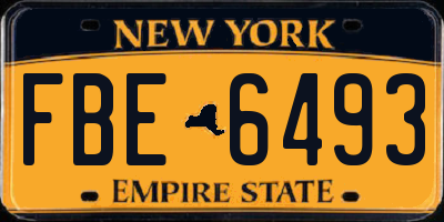 NY license plate FBE6493