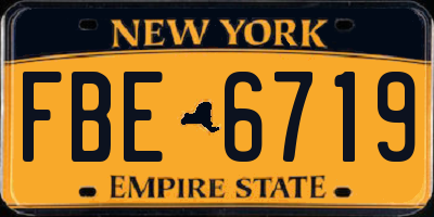 NY license plate FBE6719