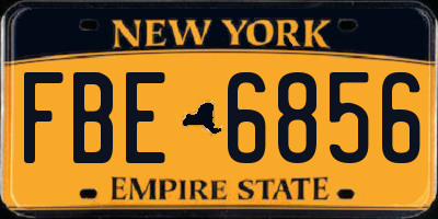 NY license plate FBE6856