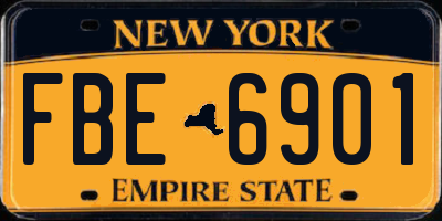NY license plate FBE6901