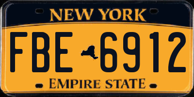 NY license plate FBE6912
