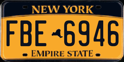 NY license plate FBE6946