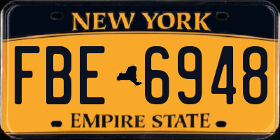 NY license plate FBE6948