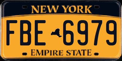 NY license plate FBE6979