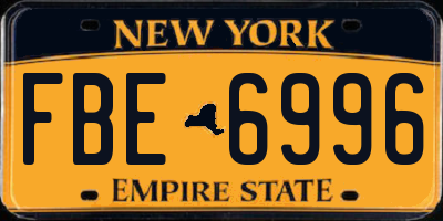NY license plate FBE6996