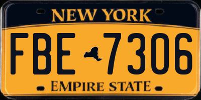 NY license plate FBE7306