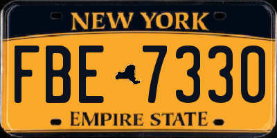 NY license plate FBE7330