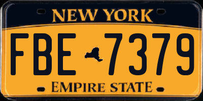 NY license plate FBE7379